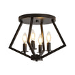 Load image into Gallery viewer, Farmhouze Light - Industrial Geometric Matte Black Candle Cage Ceiling Light - Ceiling Light - Black - 
