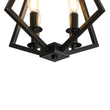 Load image into Gallery viewer, Farmhouze Light - Industrial Geometric Matte Black Candle Cage Ceiling Light - Ceiling Light - Black - 
