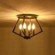 Load image into Gallery viewer, Farmhouze Light - Industrial Geometric Matte Black Candle Cage Ceiling Light - Ceiling Light - Black - 
