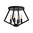 Load image into Gallery viewer, Farmhouze Light - Industrial Geometric Matte Black Candle Cage Ceiling Light - Ceiling Light - Black - 

