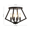 Load image into Gallery viewer, Farmhouze Light - Industrial Geometric Matte Black Candle Cage Ceiling Light - Ceiling Light - Black - 
