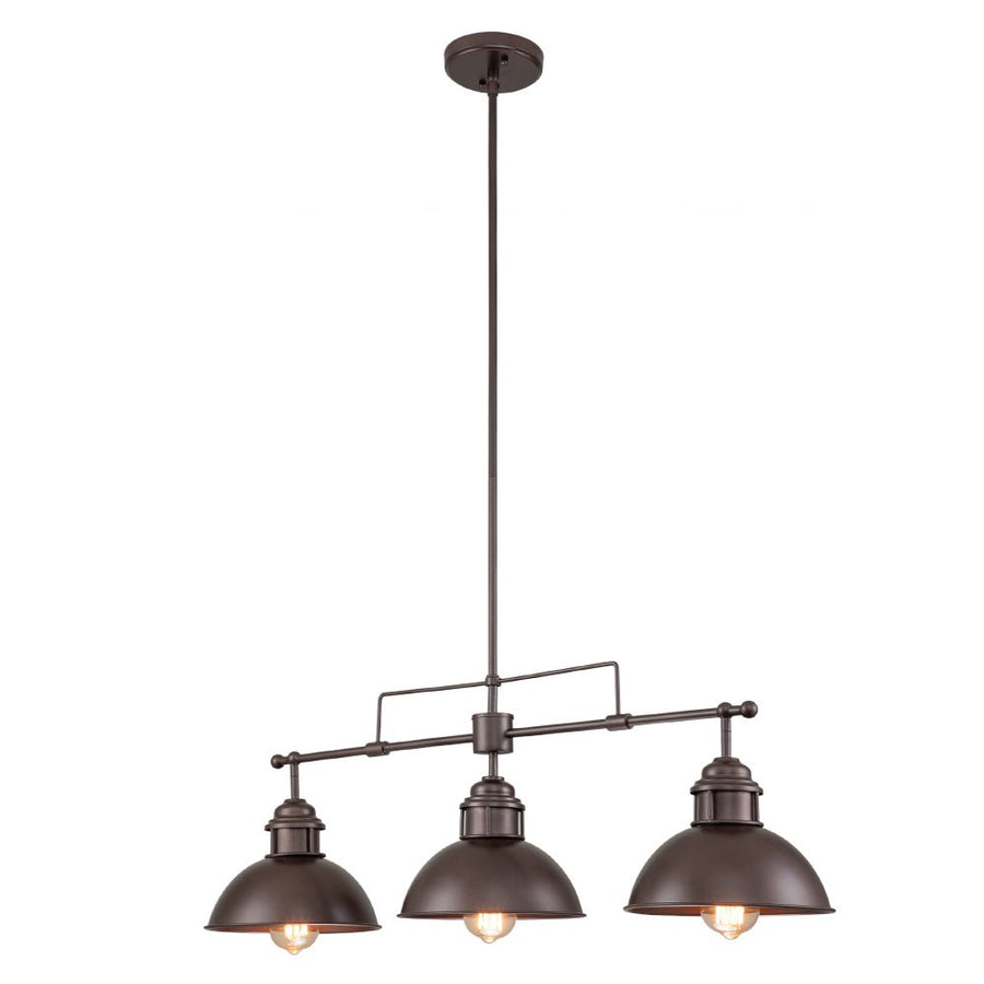 Farmhouze Light-Industrial Kitchen Linear Pot Lid Island Pendant Light-Chandelier-Antiqued Silver-