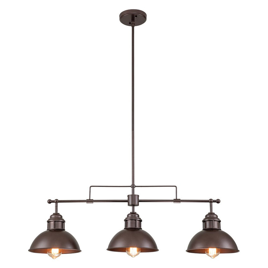 Farmhouze Light-Industrial Kitchen Linear Pot Lid Island Pendant Light-Chandelier-Antiqued Silver-