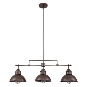 Farmhouze Light-Industrial Kitchen Linear Pot Lid Island Pendant Light-Chandelier-Antiqued Silver-