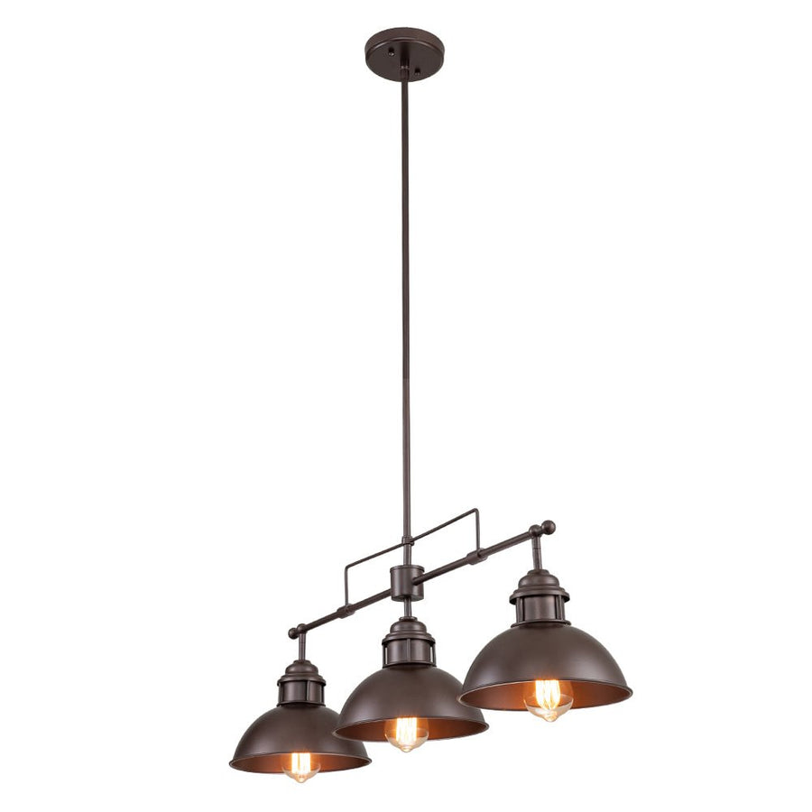 Farmhouze Light-Industrial Kitchen Linear Pot Lid Island Pendant Light-Chandelier-Antiqued Silver-