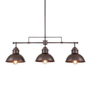 Farmhouze Light-Industrial Kitchen Linear Pot Lid Island Pendant Light-Chandelier-Antiqued Silver-