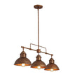Load image into Gallery viewer, Farmhouze Light - Industrial Kitchen Linear Pot Lid Island Pendant Light - Chandelier - Rusted Bronze - 
