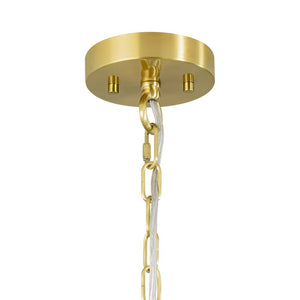 Farmhouze Light - Industrial Saucer Oversized Dome Pendant Light - Chandelier - Brass - 