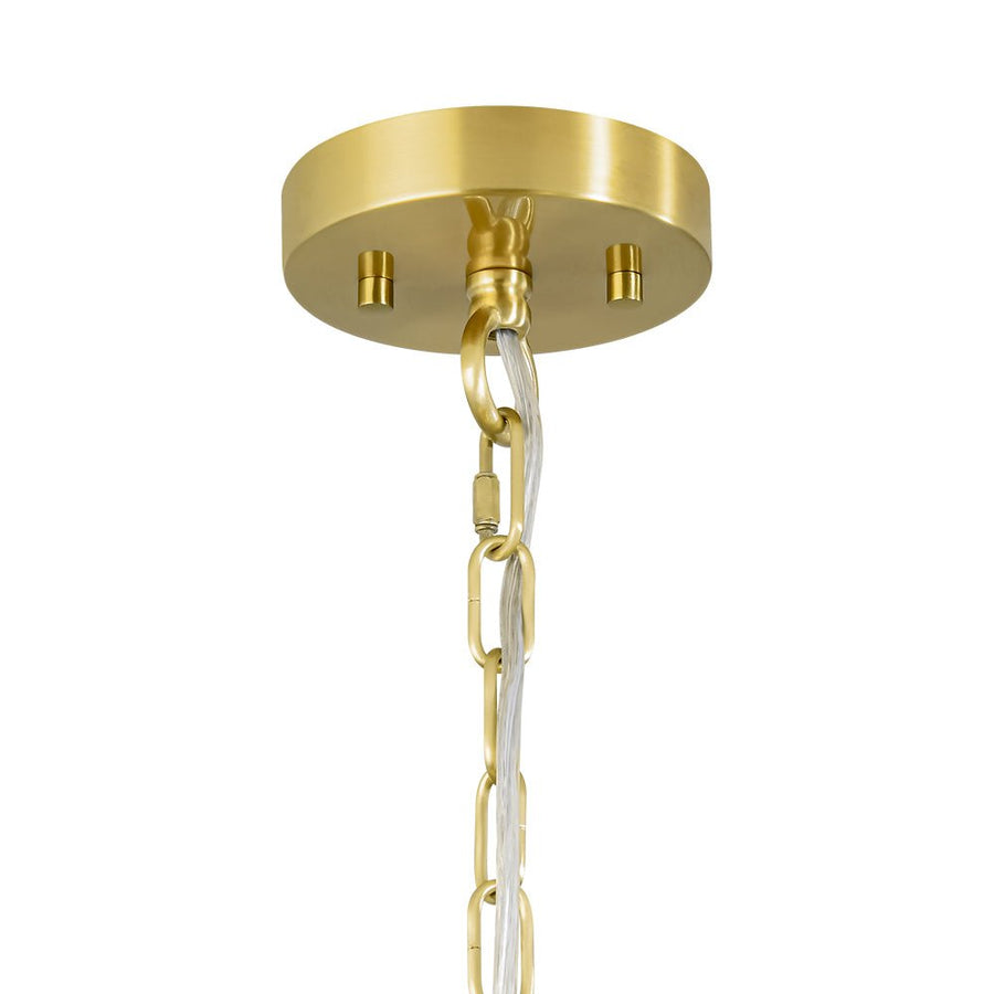 Farmhouze Light - Industrial Saucer Oversized Dome Pendant Light - Chandelier - Brass - 