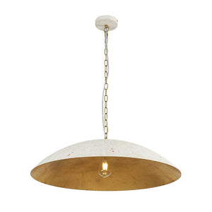 Farmhouze Light - Industrial Saucer Oversized Dome Pendant Light - Chandelier - White - 