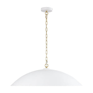 Farmhouze Light - Industrial Saucer Oversized Dome Pendant Light - Chandelier - White - 