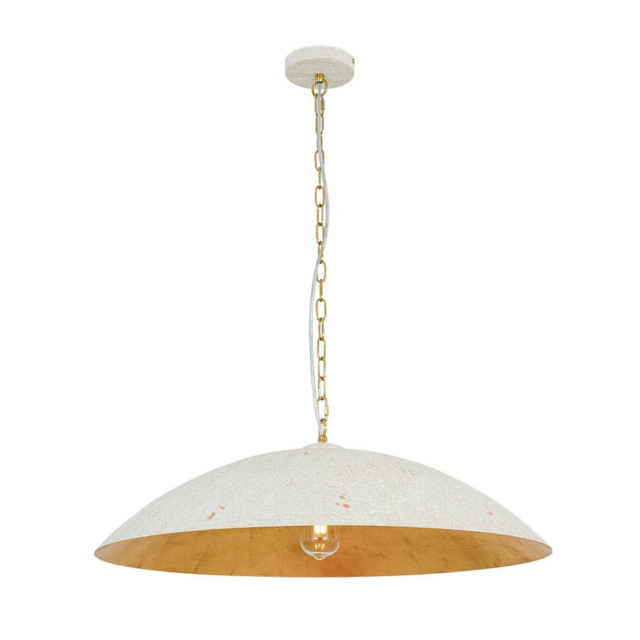 Farmhouze Light - Industrial Saucer Oversized Dome Pendant Light - Chandelier - White - 