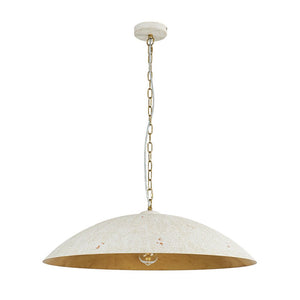 Farmhouze Light - Industrial Saucer Oversized Dome Pendant Light - Chandelier - White - 