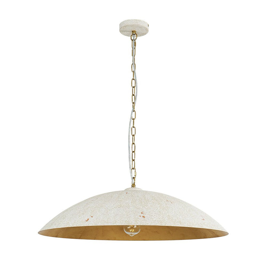 Farmhouze Light - Industrial Saucer Oversized Dome Pendant Light - Chandelier - White - 