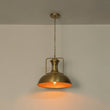 Load image into Gallery viewer, Farmhouze Light - Industrial Single Dome Pendant Light - Pendant - Brass - 
