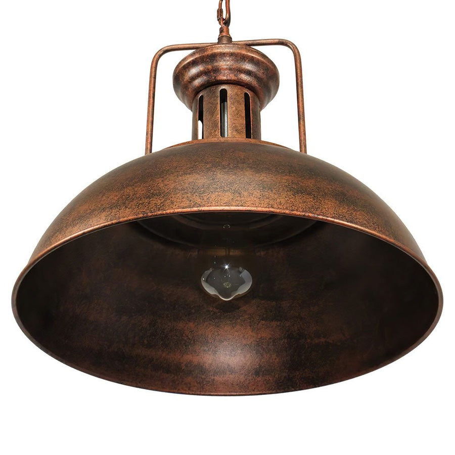 Farmhouze Light - Industrial Single Dome Pendant Light - Pendant - Rusty - 