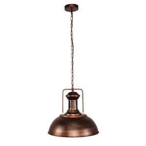 Farmhouze Light - Industrial Single Dome Pendant Light - Pendant - Rusty - 