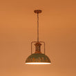 Load image into Gallery viewer, Farmhouze Light - Industrial Single Gold Green Patina Iron Dome Pendant - Pendant - 16.3 in - 
