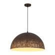 Load image into Gallery viewer, Farmhouze Light - Industrial Weathered Bronze Style Oversized Metal Dome Pendant - Chandelier - 23.6 in - 
