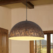 Load image into Gallery viewer, Farmhouze Light - Industrial Weathered Bronze Style Oversized Metal Dome Pendant - Chandelier - 23.6 in - 
