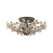 Load image into Gallery viewer, Farmhouze Light-Italy 5-Light Round Champagne Crystal Flower Semi Flush-Ceiling Light-Oil Rubbed Bronze-
