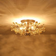 Load image into Gallery viewer, Farmhouze Light-Italy 5-Light Round Champagne Crystal Flower Semi Flush-Ceiling Light-Oil Rubbed Bronze-
