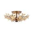 Load image into Gallery viewer, Farmhouze Light-Italy 5-Light Round Champagne Crystal Flower Semi Flush-Ceiling Light-Oil Rubbed Bronze-
