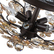 Load image into Gallery viewer, Farmhouze Light-Italy 5-Light Round Champagne Crystal Flower Semi Flush-Ceiling Light-Oil Rubbed Bronze-
