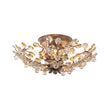 Load image into Gallery viewer, Farmhouze Light-Italy 5-Light Round Champagne Crystal Flower Semi Flush-Ceiling Light-Oil Rubbed Bronze-
