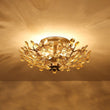Load image into Gallery viewer, Farmhouze Light-Italy 5-Light Round Champagne Crystal Flower Semi Flush-Ceiling Light-Oil Rubbed Bronze-
