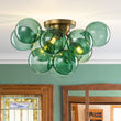 Load image into Gallery viewer, Farmhouze Light - Lake House Cluster Green Glass Globe Bubble Ceiling Light - Ceiling Light - Green Bubble - 
