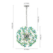 Load image into Gallery viewer, Farmhouze Light - Lake House Green Blue Crystal Floral Firework Sunburst Chandelier - Chandelier - Chrome - 
