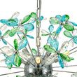 Load image into Gallery viewer, Farmhouze Light - Lake House Green Blue Crystal Floral Firework Sunburst Chandelier - Chandelier - Chrome - 
