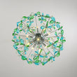 Load image into Gallery viewer, Farmhouze Light - Lake House Green Blue Crystal Floral Firework Sunburst Chandelier - Chandelier - Chrome - 
