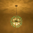 Load image into Gallery viewer, Farmhouze Light - Lake House Green Blue Crystal Floral Firework Sunburst Chandelier - Chandelier - Chrome - 
