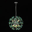 Load image into Gallery viewer, Farmhouze Light - Lake House Green Blue Crystal Floral Firework Sunburst Chandelier - Chandelier - Chrome - 
