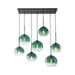 Load image into Gallery viewer, Farmhouze Light-Lake House Green Glass Globe Bubble Linear Island Pendant-Chandelier-Green-
