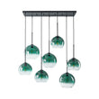 Load image into Gallery viewer, Farmhouze Light-Lake House Green Glass Globe Bubble Linear Island Pendant-Chandelier-Green-
