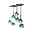Load image into Gallery viewer, Farmhouze Light-Lake House Green Glass Globe Bubble Linear Island Pendant-Chandelier-Green-
