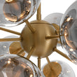 Load image into Gallery viewer, Farmhouze Light - Luxe Cluster Smoked Glass Globe Sphere Bubble Chandelier - Chandelier - Brass - 
