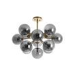 Load image into Gallery viewer, Farmhouze Light - Luxe Cluster Smoked Glass Globe Sphere Bubble Chandelier - Chandelier - Brass - 
