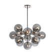 Load image into Gallery viewer, Farmhouze Light - Luxe Cluster Smoked Glass Globe Sphere Bubble Chandelier - Chandelier - Brass - 
