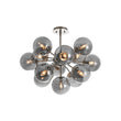 Load image into Gallery viewer, Farmhouze Light - Luxe Cluster Smoked Glass Globe Sphere Bubble Chandelier - Chandelier - Brass - 
