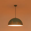 Load image into Gallery viewer, Farmhouze Light - Luxury Distressed Gilded Oversized Metal Dome Pendant - Chandelier - Black - 
