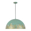 Load image into Gallery viewer, Farmhouze Light - Luxury Distressed Gilded Oversized Metal Dome Pendant - Chandelier - Black - 
