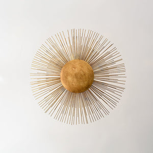 Farmhouze Light - Luxury Gold Foiled Traditional Large Round Sunburst Chandelier - Chandelier - Gold - 