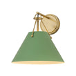 Load image into Gallery viewer, Farmhouze Light-Mid-Century 1-Light Brass Green Cone Wall Sconce-Wall Sconce-2 Packs-
