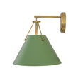 Load image into Gallery viewer, Farmhouze Light-Mid-Century 1-Light Brass Green Cone Wall Sconce-Wall Sconce-2 Packs-
