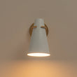 Load image into Gallery viewer, Farmhouze Light - Mid - Century 1 - Light Metal Adjutable Cone Wall Light - Wall Sconce - White - 
