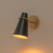 Load image into Gallery viewer, Farmhouze Light - Mid - Century 1 - Light Metal Adjutable Cone Wall Light - Wall Sconce - White - 
